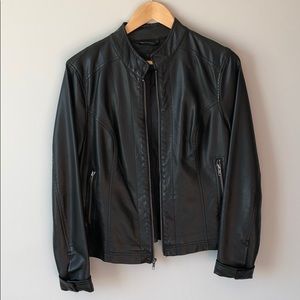 Marc New York black faux leather jacket